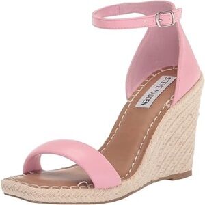 ISO ‼️Steve Madden Barbie Pink Wedge Espadrilles with Ankle Strap